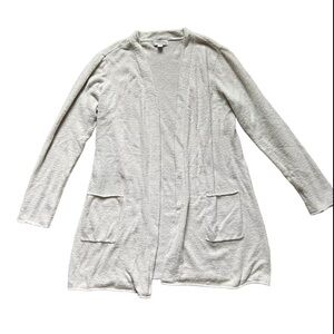 Barefoot Dreams CozyChic Lite White Open Front Cardigan Women’s Size XL